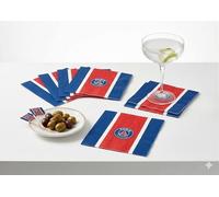50 x serviette cocktail PSG - Collection officielle PARIS SAINT GERMAIN - 25 cm