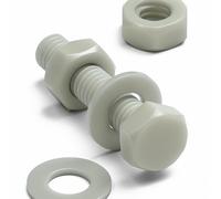 50 x tête en super nylon, Hexagonale renforcé de fibre de verre, M4 x 20 mm, écrous et boulons en plastique, rondelles