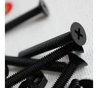 50 x tête fraisée en nylon noir, vis de machine en plastique pour traverse, M4 x 30mm, boulons, écrous et rondelles