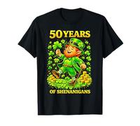 50 Years of Shenanigans St Patrick’s Day Leprechaun Birthday T-Shirt