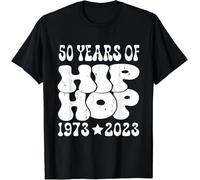 50 Years Old 50th Anniversary of Hip Hop Retro T-Shirt S-3XL Black XL