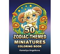 50 Zodiac-Themed Miniatures Coloring Book