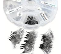 500-1000-2000 pièces de faux cils en grappe pré-fabriqués, 5D, 10D, 20D, longueur 8-15 mm, épaisseur 0,05 et 0,07 mm, courbure C et D. Faux cils en grappe faits à la main, cils volumineux, plusieurs o
