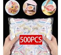 500/200/100/50/5 pièces Film étirable en plastique jetable, utilisé pour conserver les restes de nourriture, avec un design élastique et auto-scellant, convient pour couvrir la vaisselle, convient pou