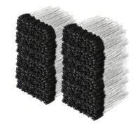 500/200/100 pièces Brosse à cils, Peigne à cils, Brosse à sourcils jetable pliable, Brosse pour extension de cils, Brosse à sourcils, Brosse à l'huile de ricin (Noir cristal) Coffret cadeau Polyester