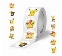 500/2000 Pièces Pokemon Pikachu Autocollants D'Étanchéité Mignon Dessin Animé Autocollants Rond Bricolage Décor Album Journal Étiquette Graffiti.1000Pcs.