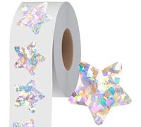 500 autocollant en forme d'étoile scintillante Argenté, autocollants en feuille métallique pailletée autocollants en forme d'étoile réfléchissante autocollants pour tableau de récompenses