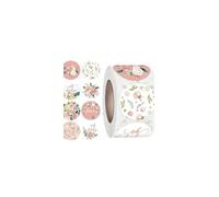 500 Autocollants Décoratifs Floraux,Style Vintage stickers Roses Texte 'Oh Baby' et 'Love' sticker scrapbooking,lettres,portables,bouteilles d'eau,autocollant reajustable imperméable
