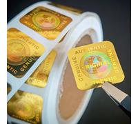 500 autocollants holographiques anti-effraction par rouleau, étiquettes de garantie de sécurité authentiques, conception universelle, 15 mm OR2-1000pcs