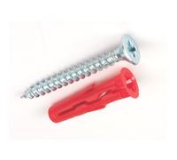 500 chevilles universelles en plastique et vis Rawlplug Uno 6 x 40mm