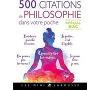 500 citations de philo dans votre poche – Larousse