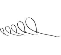 500 colliers de serrage en 5 tailles, coloris noir Noir G