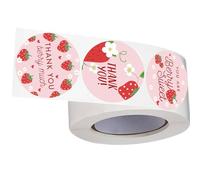 500 Counts Merci d'avoir choisi des étiquettes Strawberry Merci Autocollants Étiquettes pour scellement Enveloppe Emballage Mariage Saint-Valentin Fête d'anniversaire Décoration Autocollants