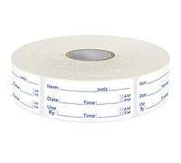 500 Ensemble d’étiquettes de congélateur amovible résistant à l’huile et l'eau avec ligne de perforation pour les récipients alimentaires Bocaux Cuisine Restaurant Organisation de stockage