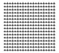 500 Ensemble de Rivets à Goujons en Métal 8mm, Rivets en Cuir Plats pour l'Artisanat de Bricolage, Fournitures de Matériel en Fer Poli Arrondi sans Bavure pour Sacs, Ceintures, (Argent Noir)