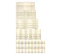 500 ensembles de Rivets en cuir 6mm 7mm 8mm 9mm 10mm, capuchon de Rivet et goujons 8x6mm pour l'artisanat, vêtements, décoration de sac à chaussures en tissu (Gold)