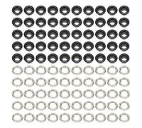 500 ensembles de rivets, kit d’œillets ronds en cuivre de 6 mm, œillets en cuir polyvalents faciles à installer pour la réparation de chaussures, sacs et vêtements, ainsi que pour (Noir mat)