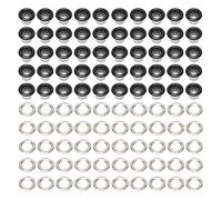 500 ensembles de rivets, kit d’œillets ronds en cuivre de 6 mm, œillets en cuir polyvalents faciles à installer pour la réparation de chaussures, sacs et vêtements, ainsi que pour (Noir brillant)