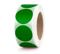 500 étiquettes Ø 2,5 cm de couleur VERT autocollantes | Rouleau de petites gommettes rondes adhésives en papier autocollant