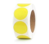 500 étiquettes de couleur JAUNE - Gommettes rondes Ø 25 mm - Pastilles autocollantes en papier