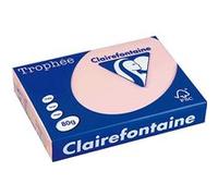 CLAIREFONTAINE Ramette 500 Feuilles Papier 80g A4 210x297 mm Certifié FSC ROSE