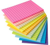 500 Feuilles Note Adhésive Lignée De 10 Couleurs,100x150 Mm Notes Autocollante 10 Blocs,50 Feuilles/Bloc Note Super Sticky,Feuillet Autocollante Convient Pour Au Bureau,À La Maison,À L'école