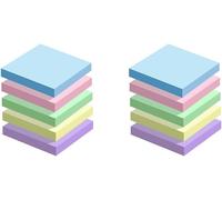 500 Feuilles Notes Autocollantes Couleur Notes Adhésives Notes Self-Sticky Super Sticky 76 Mmx76 Mm Fournitures De Bureau 5 Couleurs (Lot De 2)
