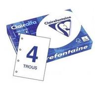 Clairefontaine - Clarialfa - Ramette de 500 feuilles papier blanc - 80 g - A4 - perforé 4 trous