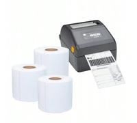 500 feuilles/rouleau Papier thermique blanc perforé 100x150mm, étiquettes d'imprimante, billets électroniques. Étiquettes thermiques blanches auto-adhésives pour adresse d'expédition, convient pour le
