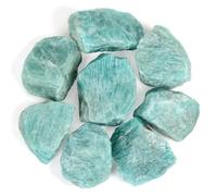 500 g Amazonite Brute - Cristaux Naturels Bruts pour Polissage, Taille, Wire Wrapping et Décoration