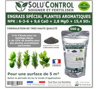 500 g - Engrais Spécial Plantes Aromatiques NPK 6-3-6 - Favorise un feuillage dense, intensément parfumé et vigoureux - Utilisable en Agriculture Biologique (UAB) - Fabriqué en France