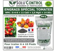 500 g Engrais Spécial Tomates, Aubergines, Poivrons, Piments - SoluControl - Formulation haute qualité Organo-Minerale - Utilisable en Agriculture Biologique