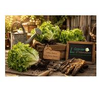 500 Graines à semer - Le Grenier d'Abondance - LAITUE BATAVIA - De Pierre Bénite