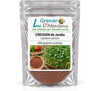 500 graines Aromatique à semer - Le Grenier d'Abondance - CRESSON de Jardin - Lepidium sativum