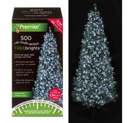 500 LUMIÈRES D'ARBRE DE NOËL LED À MINUTER MULTI-ACTIONS PAR PREMIER - BLANC