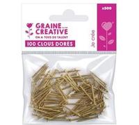 500 mini clous dorés 20 mm Doré