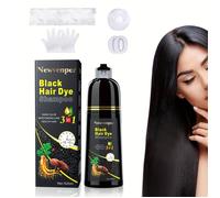 500 ml / 14,9 fl.oz Black Hair Dye Shampooing Coloriage en minutes Natural et Longueur Létrange Dye HEUME CHAMP MEN ET FEMMES[S15]