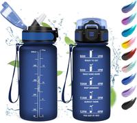 500 Ml Children's Water Bottle,Time Marker Bottle,Drinking Bottle With Straw,Motivation Bottle,Leakproof Water Bottle,Reusable Water Bottle For Boys,Girls,School,Office,Outdoor,Camping