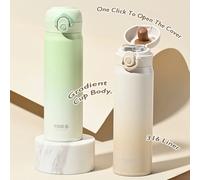 500 ml grande capacité épaissi 316 acier inoxydable vide isolation thermique portable gobelet Thermos bouteille d'eau tasse à café Glacier Blue