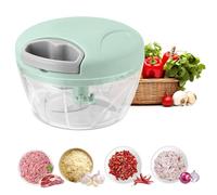 500 ml Hachoir à Légumes, Hachoir à Fruits, Coupe Oignon Manuel avec Cordon de Tirage, Fournitures de Cuisine 500 ml, pour Oignons Poivrons Carottes Fruits et Légumes Mini-Ha choir