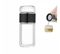 500 ml Tryteava Glass Infuser,Infusifie Infuseur à thé, nouvelle bouteille d'infuseur à thé en verre 2025,infuseur à thé intelligent 3 en 1,infuseur transparent pour Thé,Tisane,Eau fruitée (Noir)