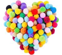 500 Pcs 10 mm Mini Pompons ColoréS pour Loisirs Créatifs Multicolore Petits Pompons Artisanale Moelleux pour Bricolage Fournitures Décorations Couture Guirlandes Franges