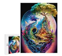 500 PCS Adulte Puzzle Dragon's Egg Fantasy Landscape Puzzle Pour Adultes Anti Stress Jouets Analyse Et Logique Défi Pour Résoudre 500 PCS