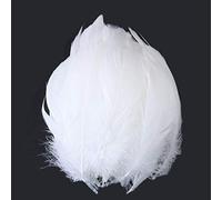 500 PCS Blanc Plumes, Naturelles Plumes d'oie Décor Plume 8-12 cm pour Bricolage Artisanat Chapeaux Masques Costumes Attrape Reve et Mariage Anniversaire Fete Maison Décorations