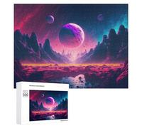 500 PCS Casse-têtes pour Adolescents Alien Planet Landscape Casse-têtes pour Adultes Jeu Pratique Défi Difficile Cadeaux Uniques pour Anniversaire Et Noël 500 PCS