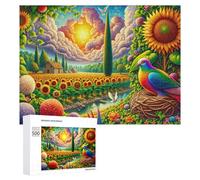 500 PCS Casse-têtes pour Adolescents Colorful Garden Paradise Casse-têtes pour Adultes Jeu Pratique Défi Difficile Cadeaux Uniques pour Anniversaire Et Noël 500 PCS