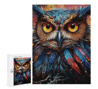 500 PCS Casse-têtes pour Adolescents Colorful Mystical Owl Artwork -1 Casse-têtes pour Adultes Jeu Pratique Défi Difficile Cadeaux Uniques pour Anniversaire Et Noël 500 PCS