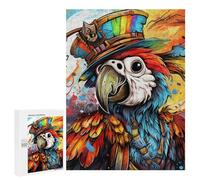 500 PCS Casse-têtes pour Adolescents Colorful Pirate Parrot Artwork Casse-têtes pour Adultes Jeu Pratique Défi Difficile Cadeaux Uniques pour Anniversaire Et Noël 500 PCS