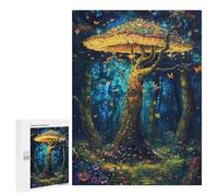 500 PCS Casse-têtes pour Adolescents Enchanted Forest Glowing Mushrooms Casse-têtes pour Adolescents Activités Familiales pour Anniversaire, Noël Et Cadeaux Uniques 500 PCS