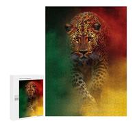 500 PCS Casse-têtes pour Adolescents Leopard in Colorful Smoke Casse-têtes pour Adolescents Activités Familiales pour Anniversaire, Noël Et Cadeaux Uniques 500 PCS
